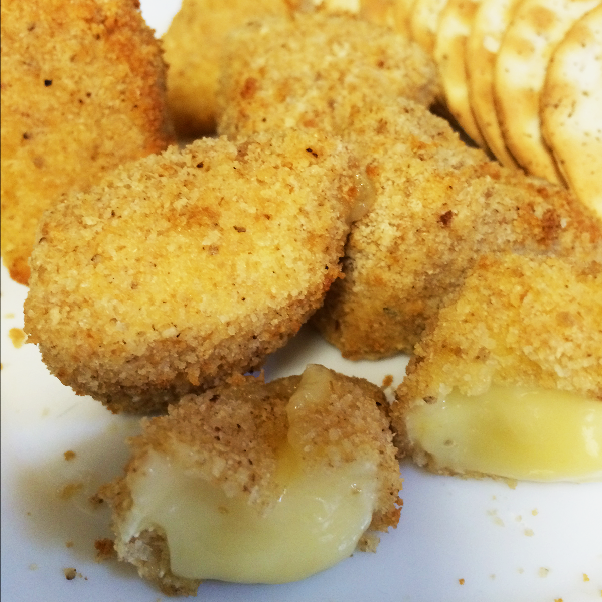Air Fried Crumbed Camembert Cheese Wedges